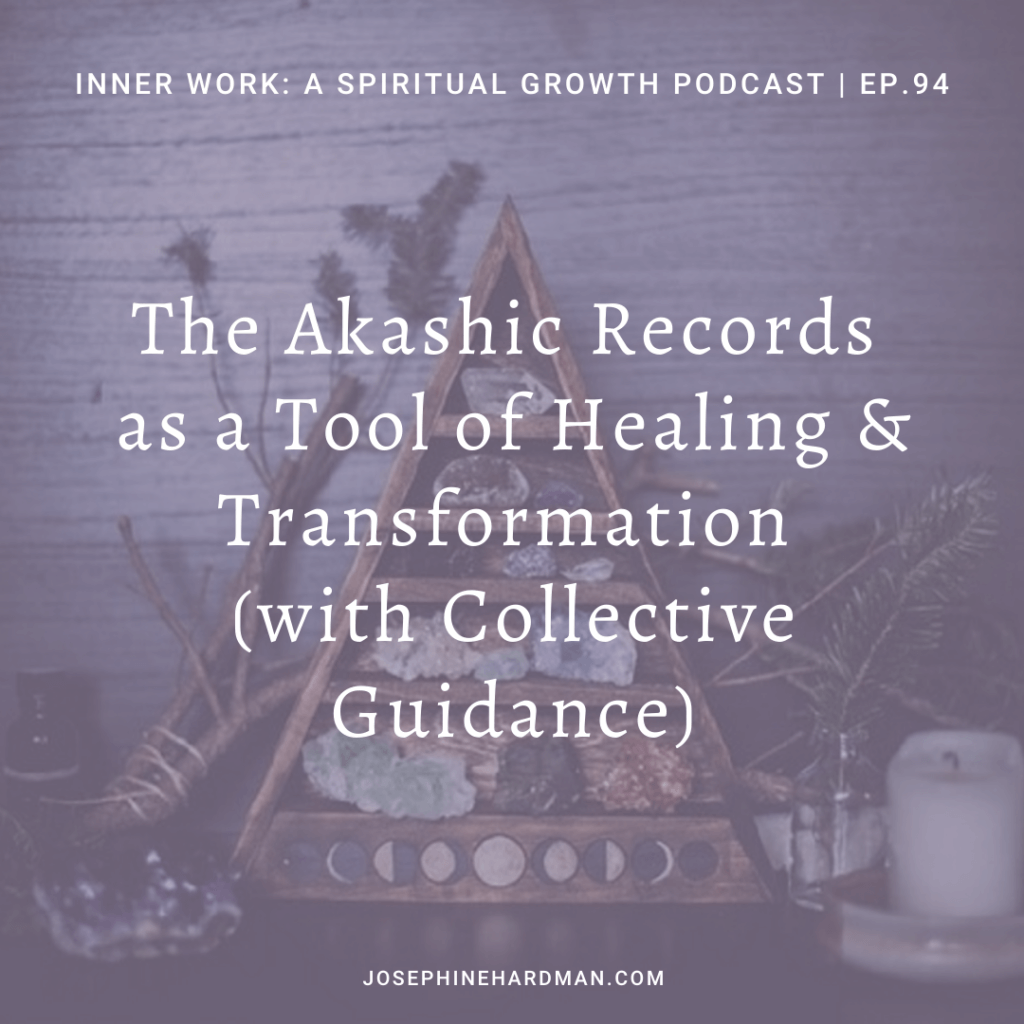 light purple background spiritual podcast episode Akashic Records healing tool