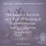 light purple background spiritual podcast episode Akashic Records healing tool