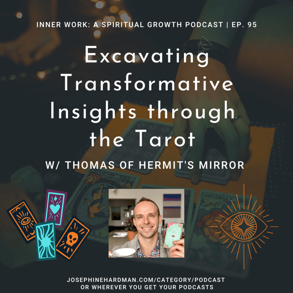 dark background tarot cards being read spiritual podcast