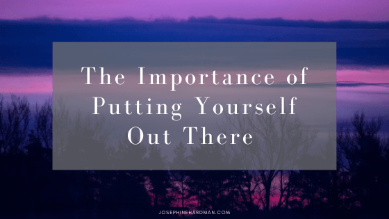 purple landscape with mountains spiritual blog putting yourself out there