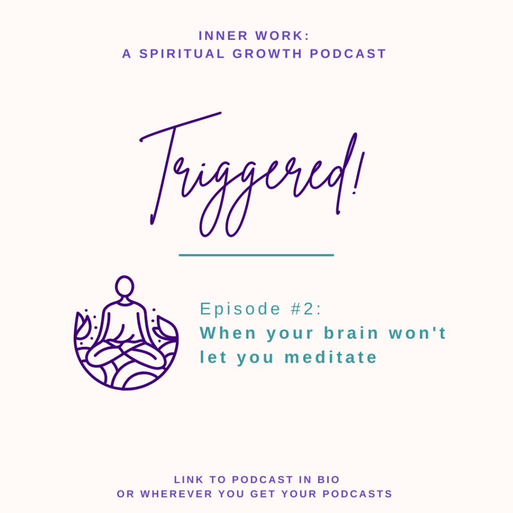 spiritual healing podcast beige background person sitting in meditation