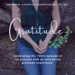 spiritual podcast woman holding crystal gratitude
