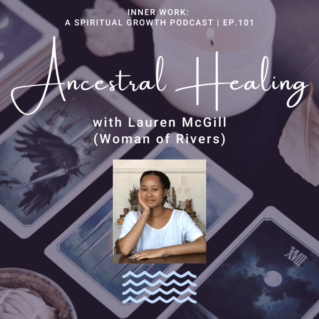 spiritual podcast healing image of tarot cards and candles