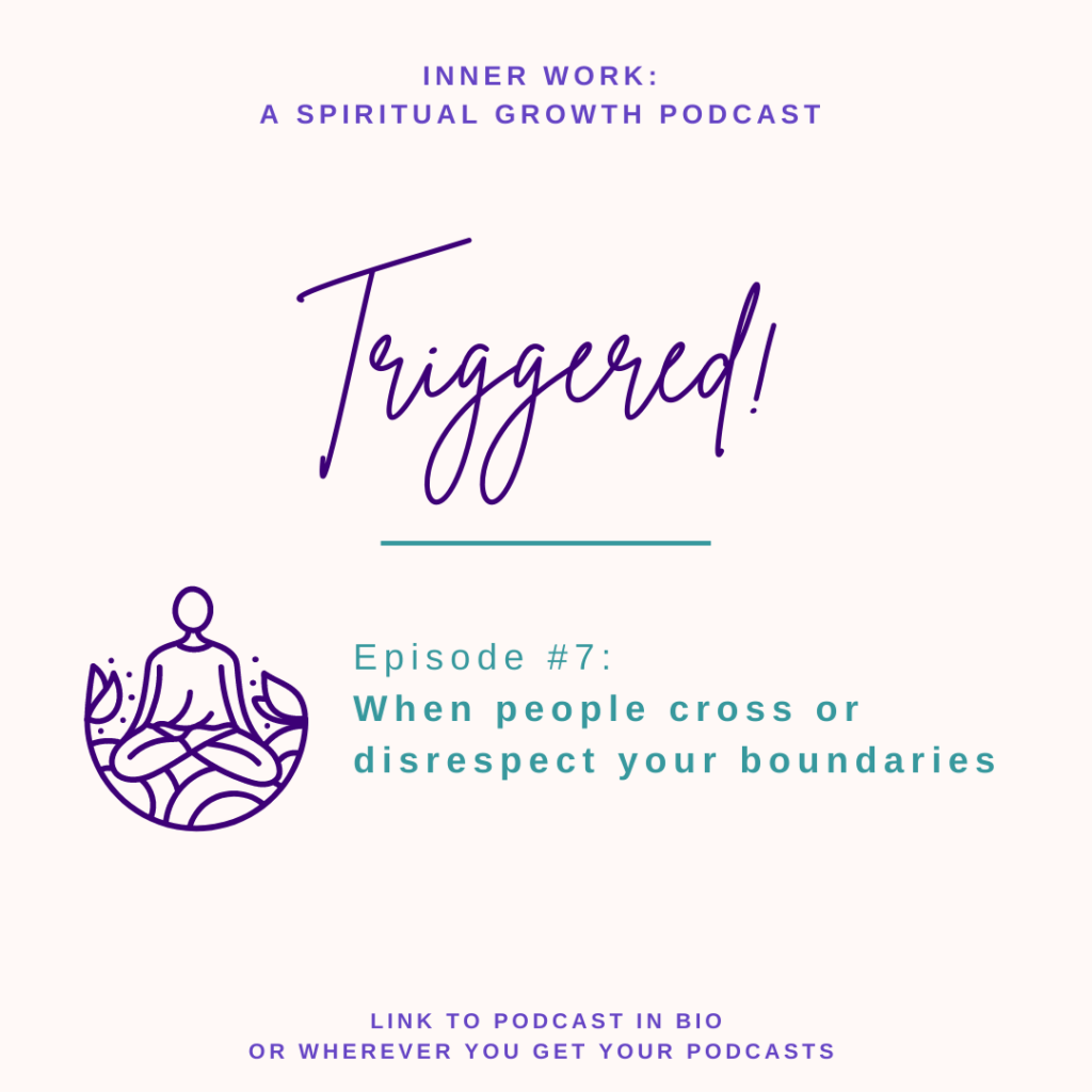triggered spiritual podcast person sitting in healing meditation