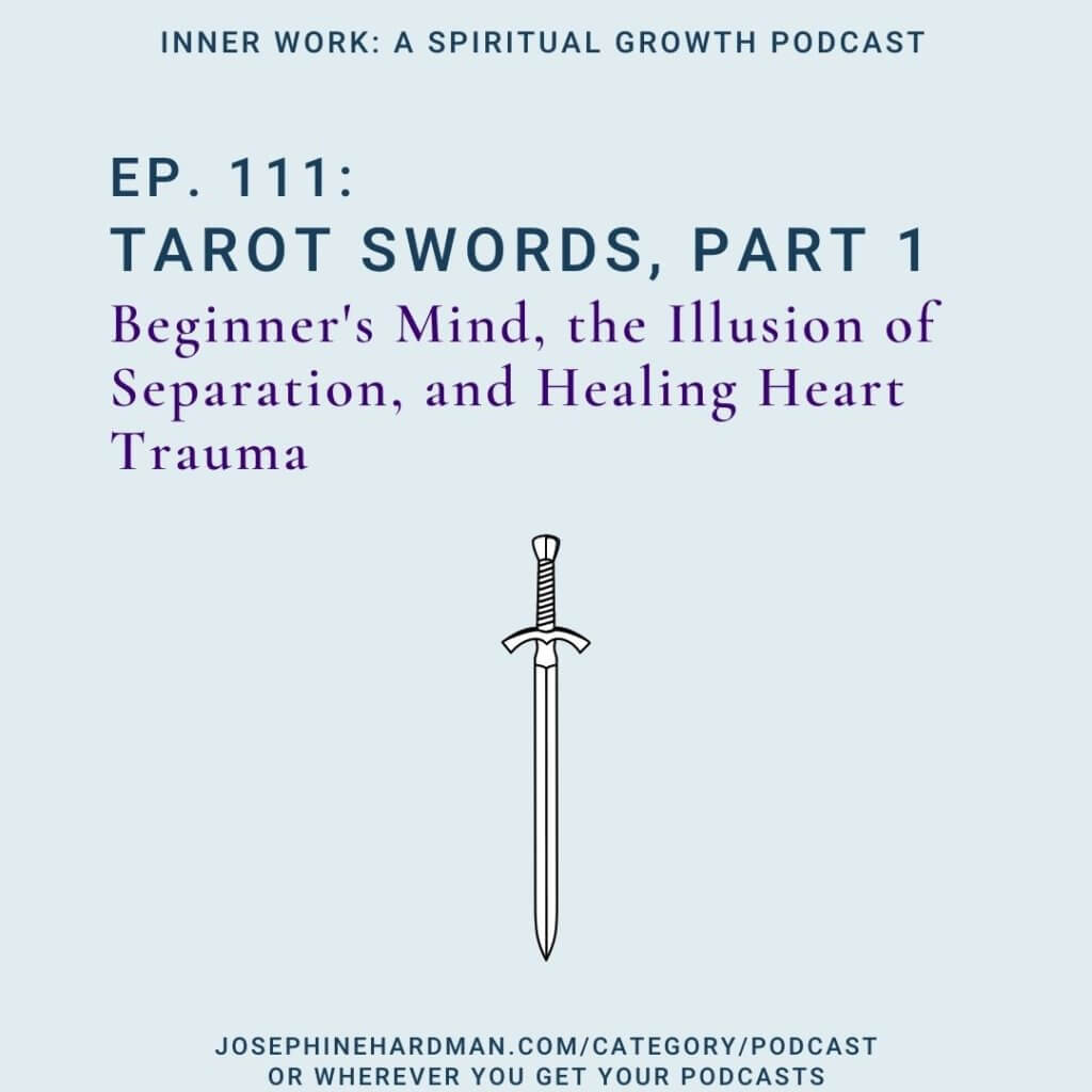 grey background sword spiritual podcast tarot