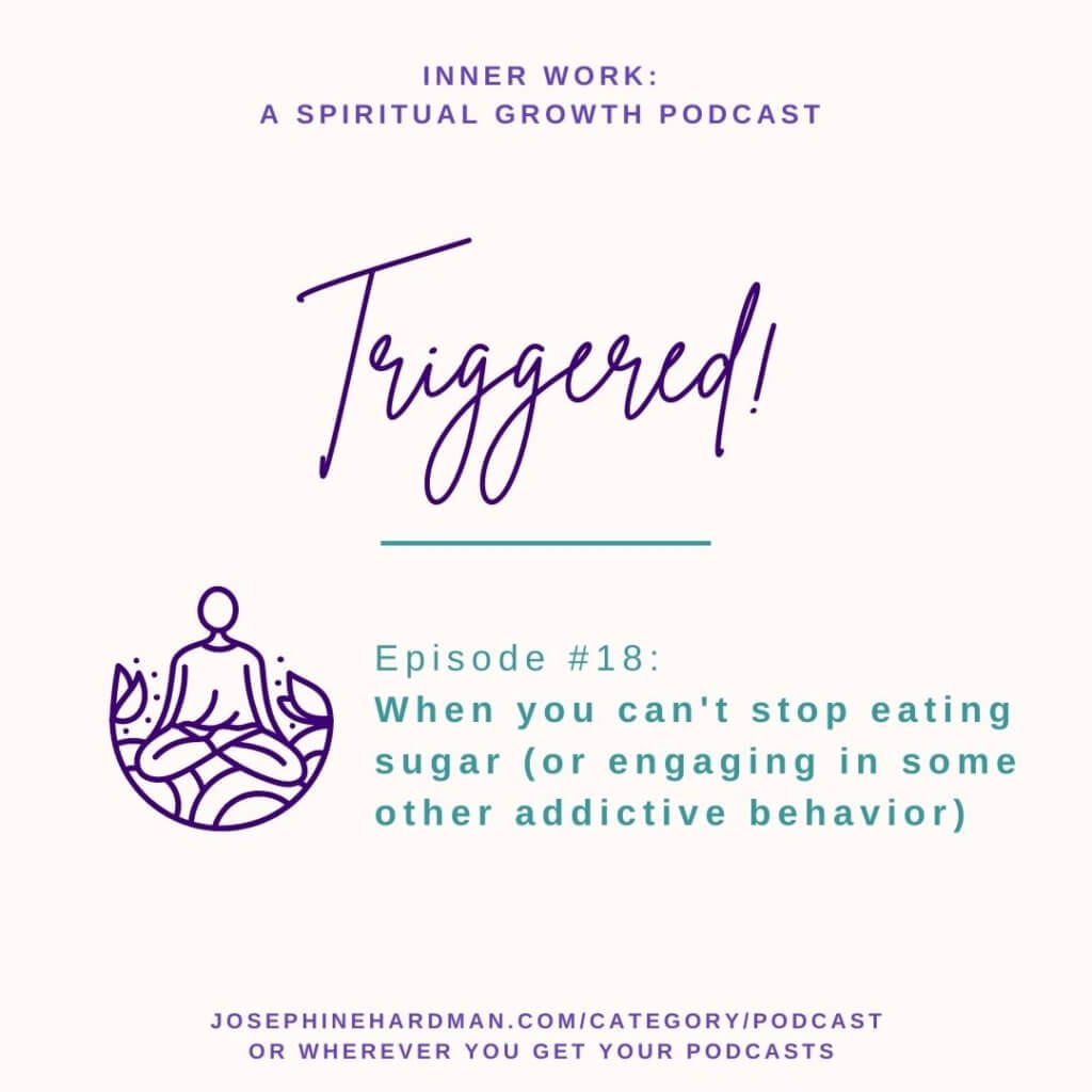 person sitting in meditation spiritual podcast sugar addiction