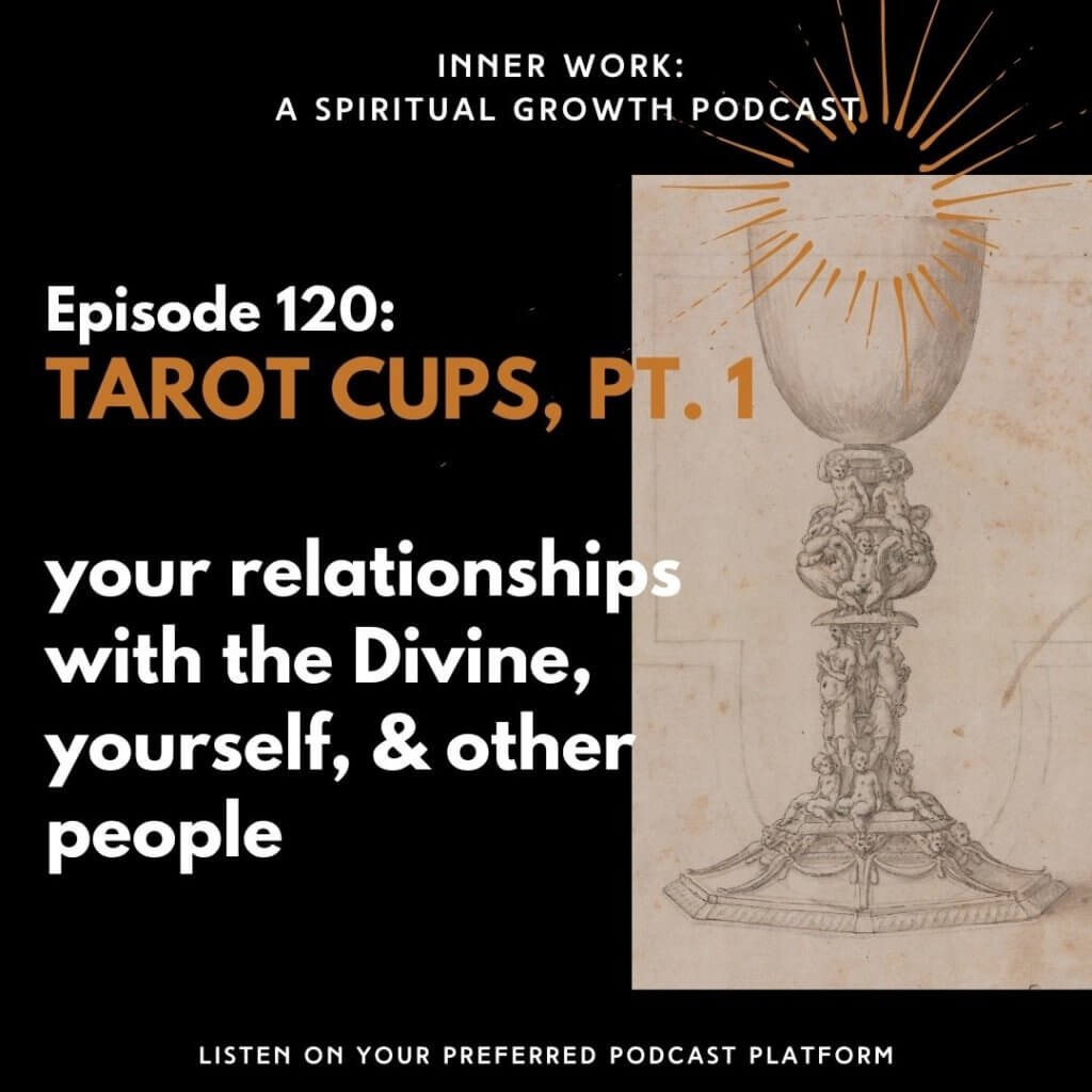 image of an old cup tarot podcast spirituality