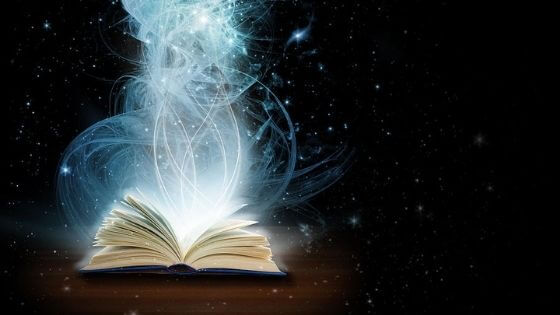 Akashic Records open book with light coming out