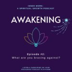 awakening spiritual podcast purple background with lotus flower