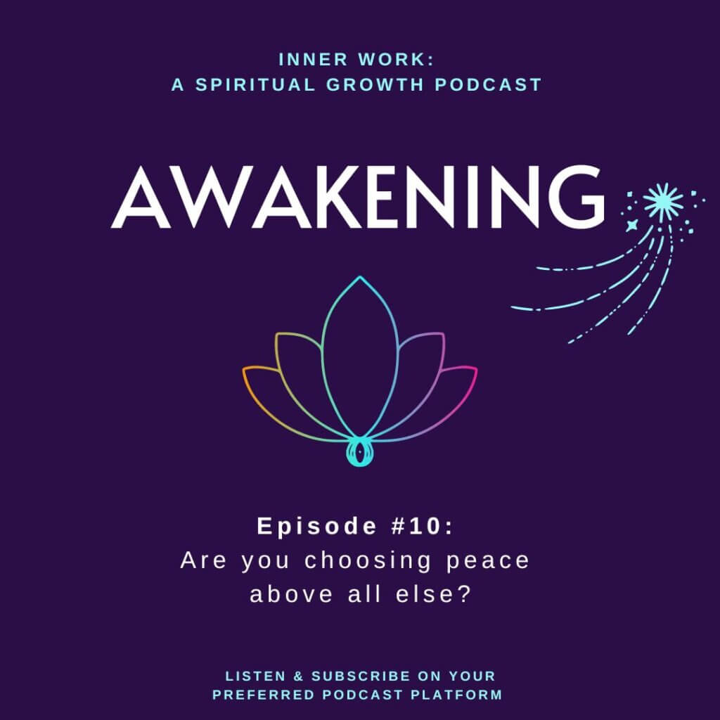 purple background lotus flower spiritual podcast inner work awakening