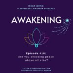 purple background lotus flower spiritual podcast inner work awakening