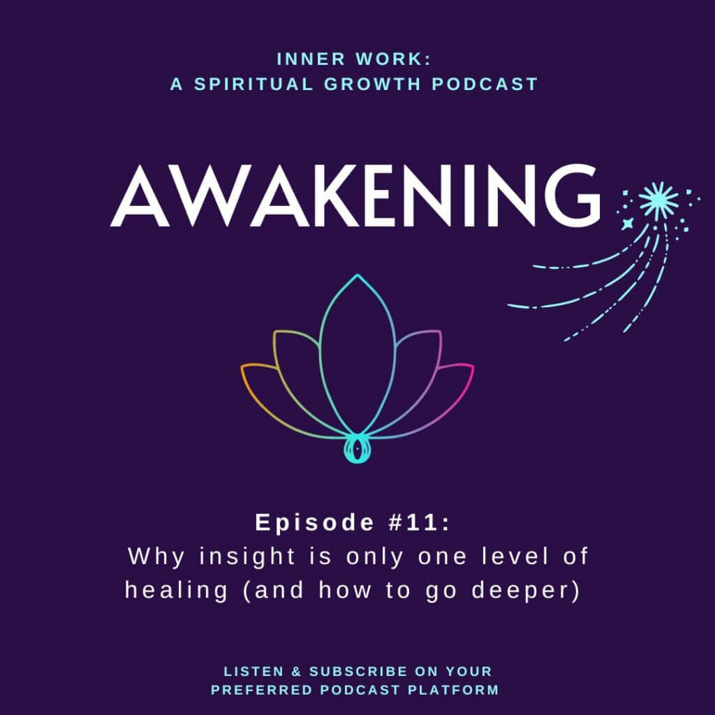 lotus flower purple background spiritual podcast inner work