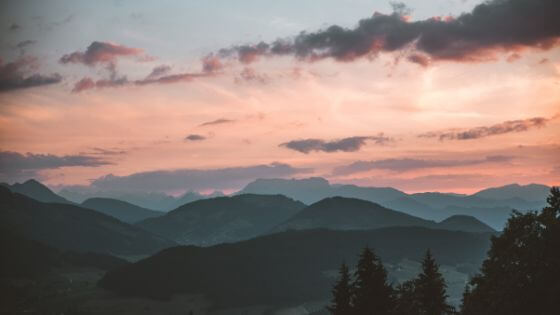 peaceful mountain with clouds affirmations for peace safety