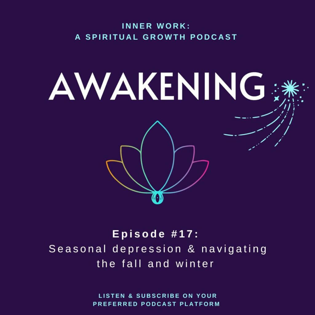 purple background lotus flower inner work spiritual growth podcast